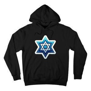 Jewish Star Of David Israel Religious Torah Hebrew Faith Tall Hoodie