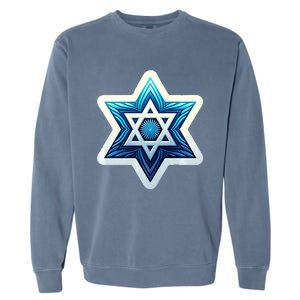 Jewish Star Of David Israel Religious Torah Hebrew Faith Garment-Dyed Sweatshirt