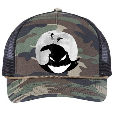 Jack Skellington Oogie Boogie Moon Retro Rope Trucker Hat Cap