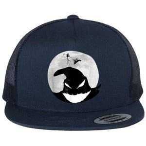 Jack Skellington Oogie Boogie Moon Flat Bill Trucker Hat