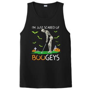 Just Scared Of Bogeys Skeleton Golf Halloween PosiCharge Competitor Tank