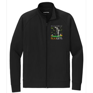 Just Scared Of Bogeys Skeleton Golf Halloween Stretch Full-Zip Cadet Jacket