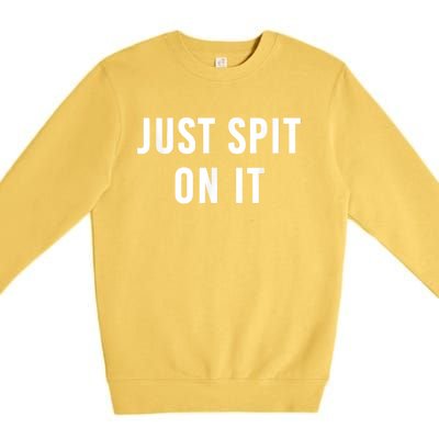 Just Spit On It Funny Gift Premium Crewneck Sweatshirt