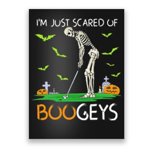 Just Scared Of Bogeys Skeleton Golf Halloween Poster