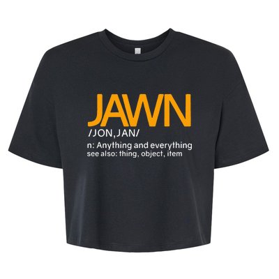 Jawn Slang Philadelphia Bella+Canvas Jersey Crop Tee