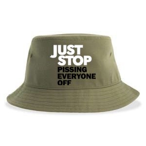 Just Stop Pissing Everyone Off Sustainable Bucket Hat