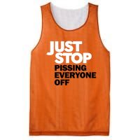 Just Stop Pissing Everyone Off Mesh Reversible Basketball Jersey Tank