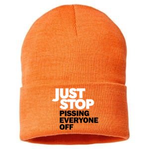 Just Stop Pissing Everyone Off Sustainable Knit Beanie