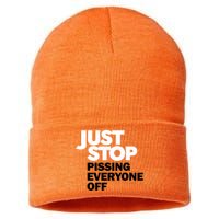 Just Stop Pissing Everyone Off Sustainable Knit Beanie