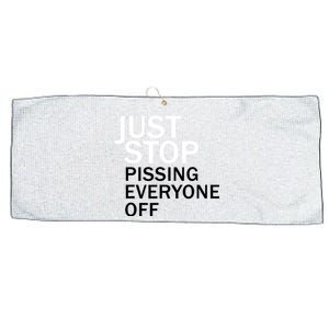 Just Stop Pissing Everyone Off Large Microfiber Waffle Golf Towel