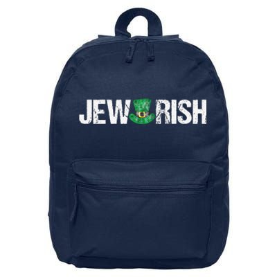 Jewish St. Patricks Day Funny Jewrish Drinking 16 in Basic Backpack