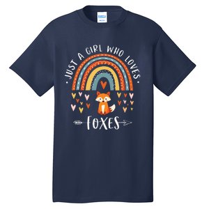 Japanese Style Painting Of The Fox, Tree And Sun Tall T-Shirt