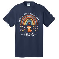 Japanese Style Painting Of The Fox, Tree And Sun Tall T-Shirt