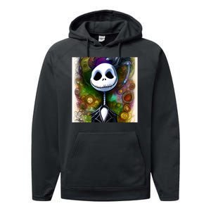 Jack Skellington Portrait Christmas Performance Fleece Hoodie