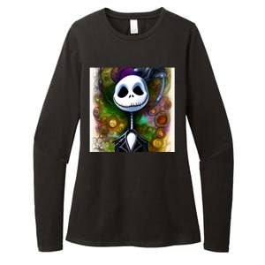 Jack Skellington Portrait Christmas Womens CVC Long Sleeve Shirt