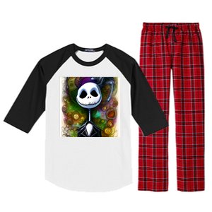 Jack Skellington Portrait Christmas Raglan Sleeve Pajama Set