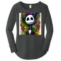 Jack Skellington Portrait Christmas Women's Perfect Tri Tunic Long Sleeve Shirt