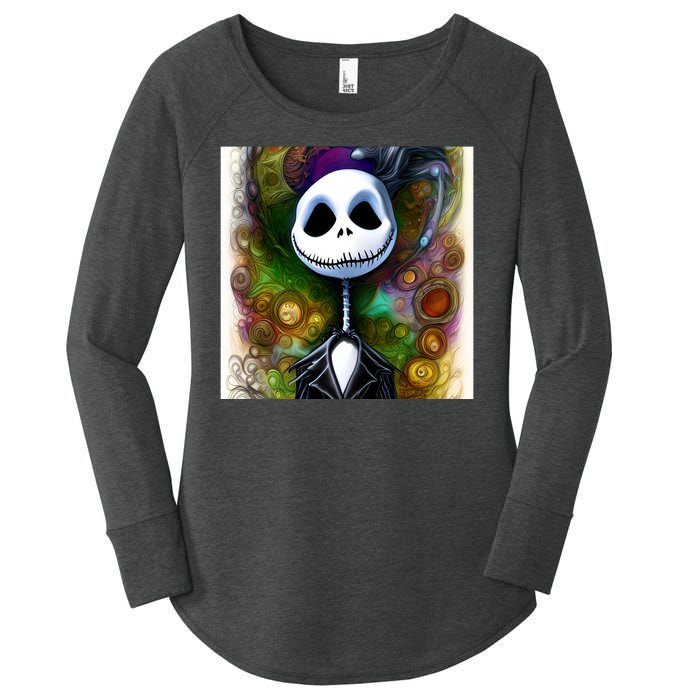 Jack Skellington Portrait Christmas Women's Perfect Tri Tunic Long Sleeve Shirt