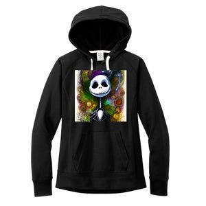 Jack Skellington Portrait Christmas Women's Fleece Hoodie