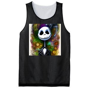 Jack Skellington Portrait Christmas Mesh Reversible Basketball Jersey Tank