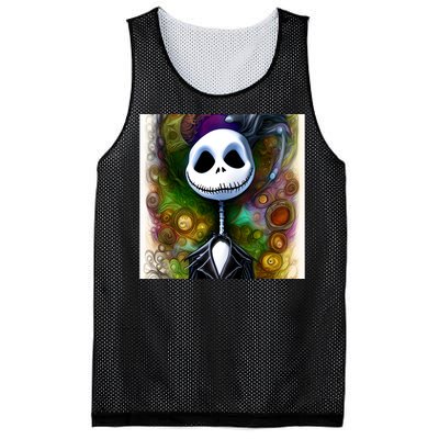 Jack Skellington Portrait Christmas Mesh Reversible Basketball Jersey Tank