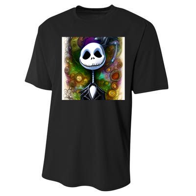 Jack Skellington Portrait Christmas Performance Sprint T-Shirt