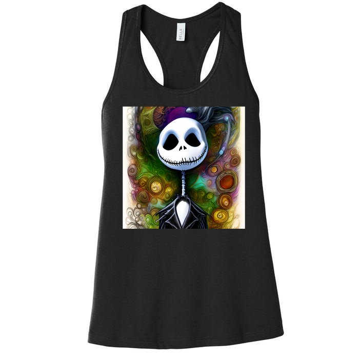 Jack Skellington Portrait Christmas Women's Racerback Tank