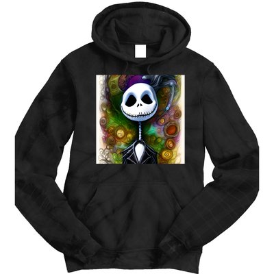 Jack Skellington Portrait Christmas Tie Dye Hoodie