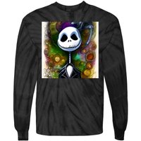 Jack Skellington Portrait Christmas Tie-Dye Long Sleeve Shirt