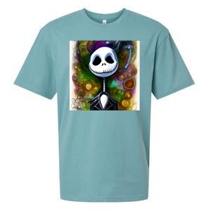 Jack Skellington Portrait Christmas Sueded Cloud Jersey T-Shirt