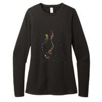 Jazz Saxophone Player Colorful Abstract Art Sax Musician Fan Womens CVC Long Sleeve Shirt