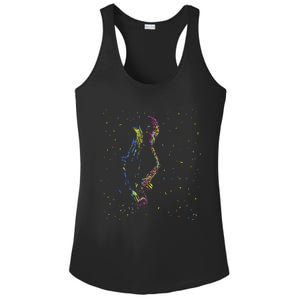 Jazz Saxophone Player Colorful Abstract Art Sax Musician Fan Ladies PosiCharge Competitor Racerback Tank