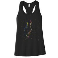 Jazz Saxophone Player Colorful Abstract Art Sax Musician Fan Women's Racerback Tank