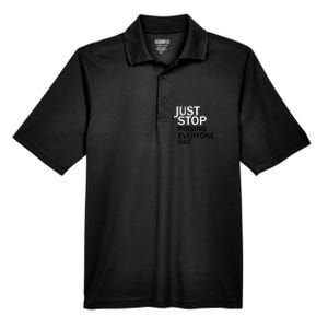 Just Stop Pissing Everyone Off Men's Origin Performance Pique Polo