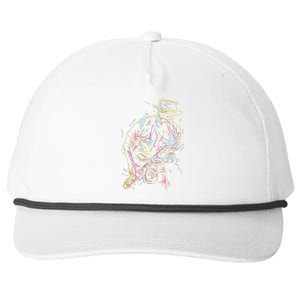 Jazz Saxophone Player Colorful Abstract Art Sax Musician Fan Snapback Five-Panel Rope Hat