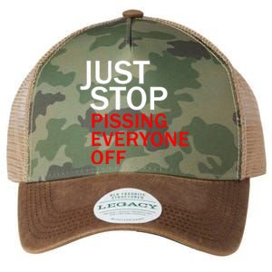 Just Stop Pissing Everyone Off Legacy Tie Dye Trucker Hat