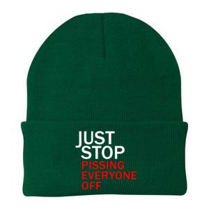 Just Stop Pissing Everyone Off Knit Cap Winter Beanie