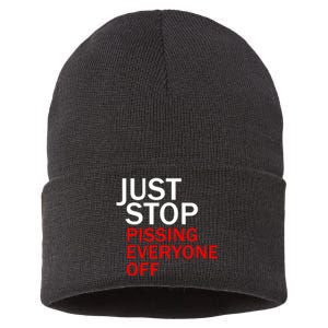 Just Stop Pissing Everyone Off Sustainable Knit Beanie