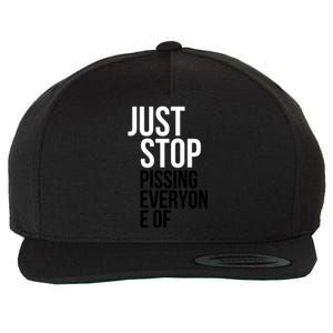 Just Stop Pissing Everyone Of Wool Snapback Cap