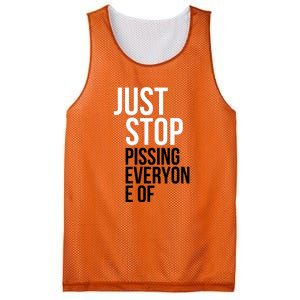 Just Stop Pissing Everyone Of Mesh Reversible Basketball Jersey Tank