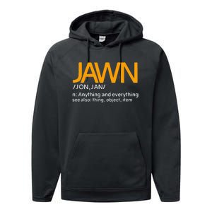 Jawn Slang Philadelphia Philly Performance Fleece Hoodie