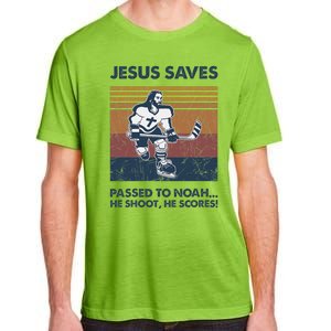 Jesus Saves Passes To Noah He Shoots He Scores Adult ChromaSoft Performance T-Shirt