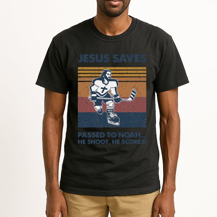 Jesus Saves Passes To Noah He Shoots He Scores Tall T-Shirt