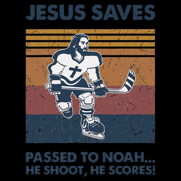 Jesus Saves Passes To Noah He Shoots He Scores Tall T-Shirt