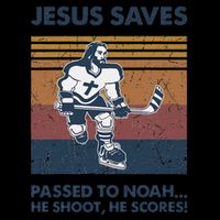 Jesus Saves Passes To Noah He Shoots He Scores Drawstring Bag