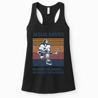 Jesus Saves Passes To Noah He Shoots He Scores Womens Tank Top