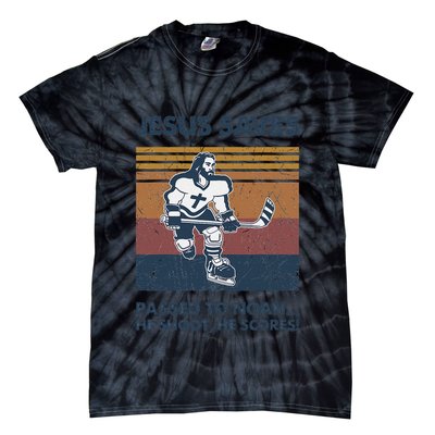 Jesus Saves Passes To Noah He Shoots He Scores Tie-Dye T-Shirt