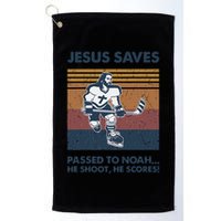 Jesus Saves Passes To Noah He Shoots He Scores Golf Towel