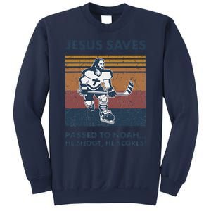 Jesus Saves Passes To Noah He Shoots He Scores Sweatshirt