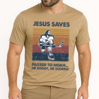 Jesus Saves Passes To Noah He Shoots He Scores Performance Shirt